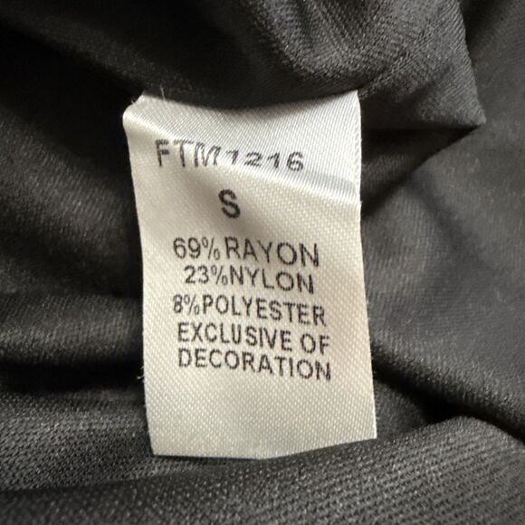 THML Small Dress Embroidered Stripe Shift Flutter Sleeve Tassel Boho Floral - Picture 4 of 9